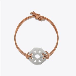TORY BURCH GEO LEATHER BRACELET